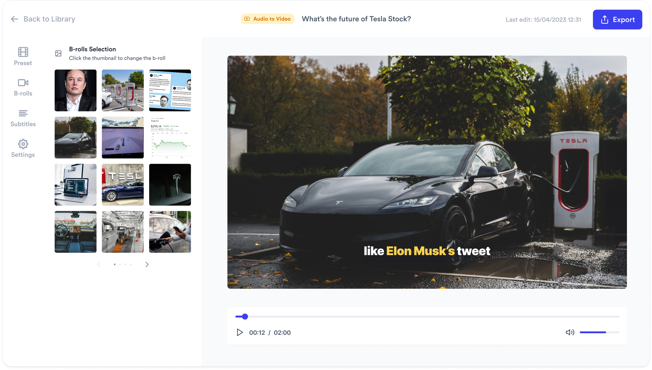 Audio to Video Interface